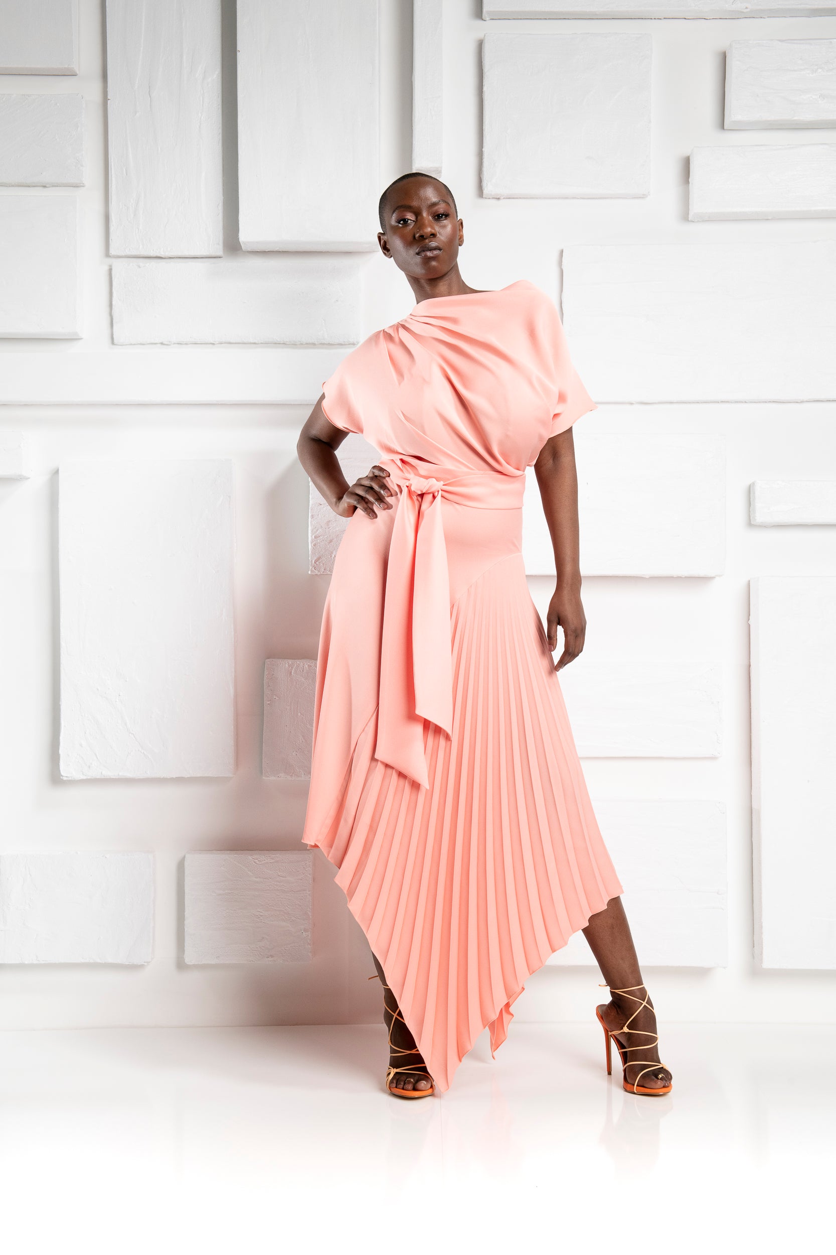 Kevan Jon - Pleat Knee length Dress