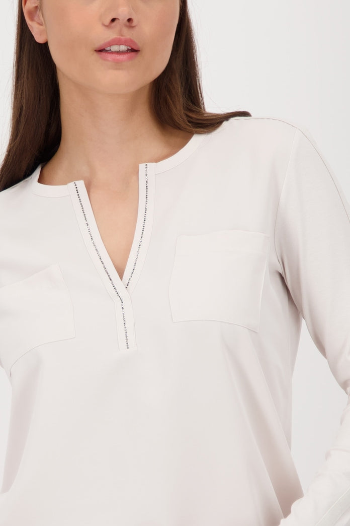 Monari - Off White Blouse