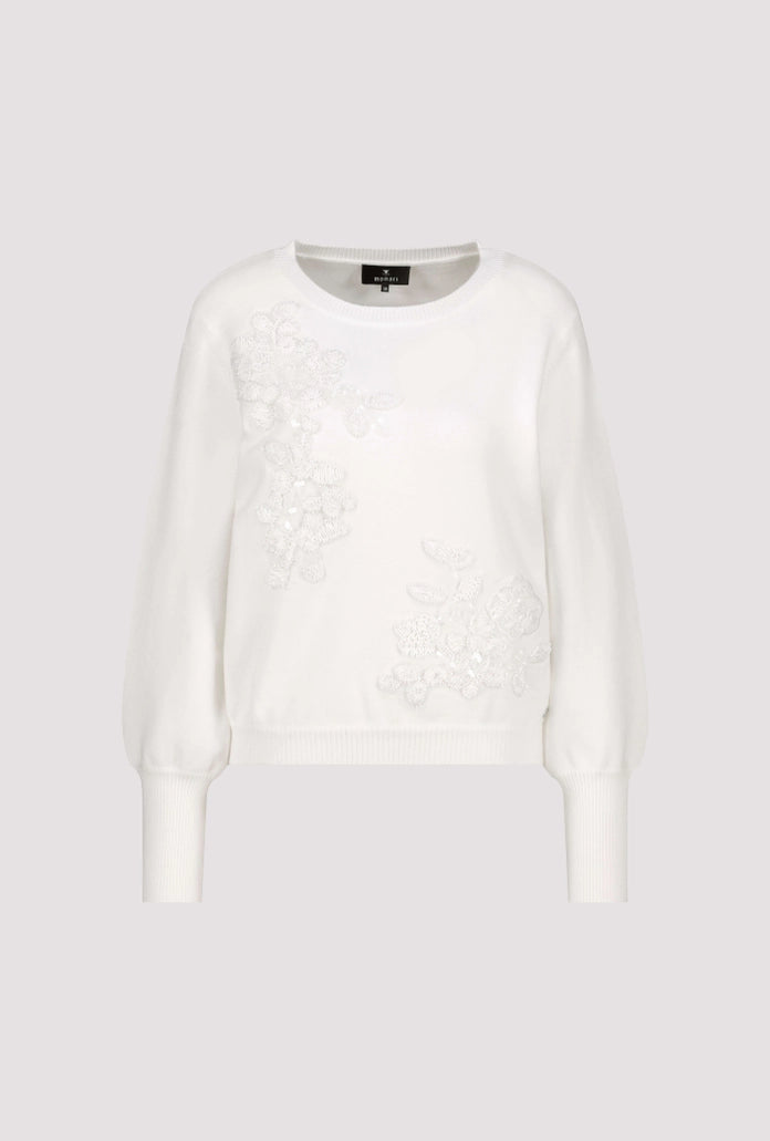 Monari - Off White Embelished Jumper