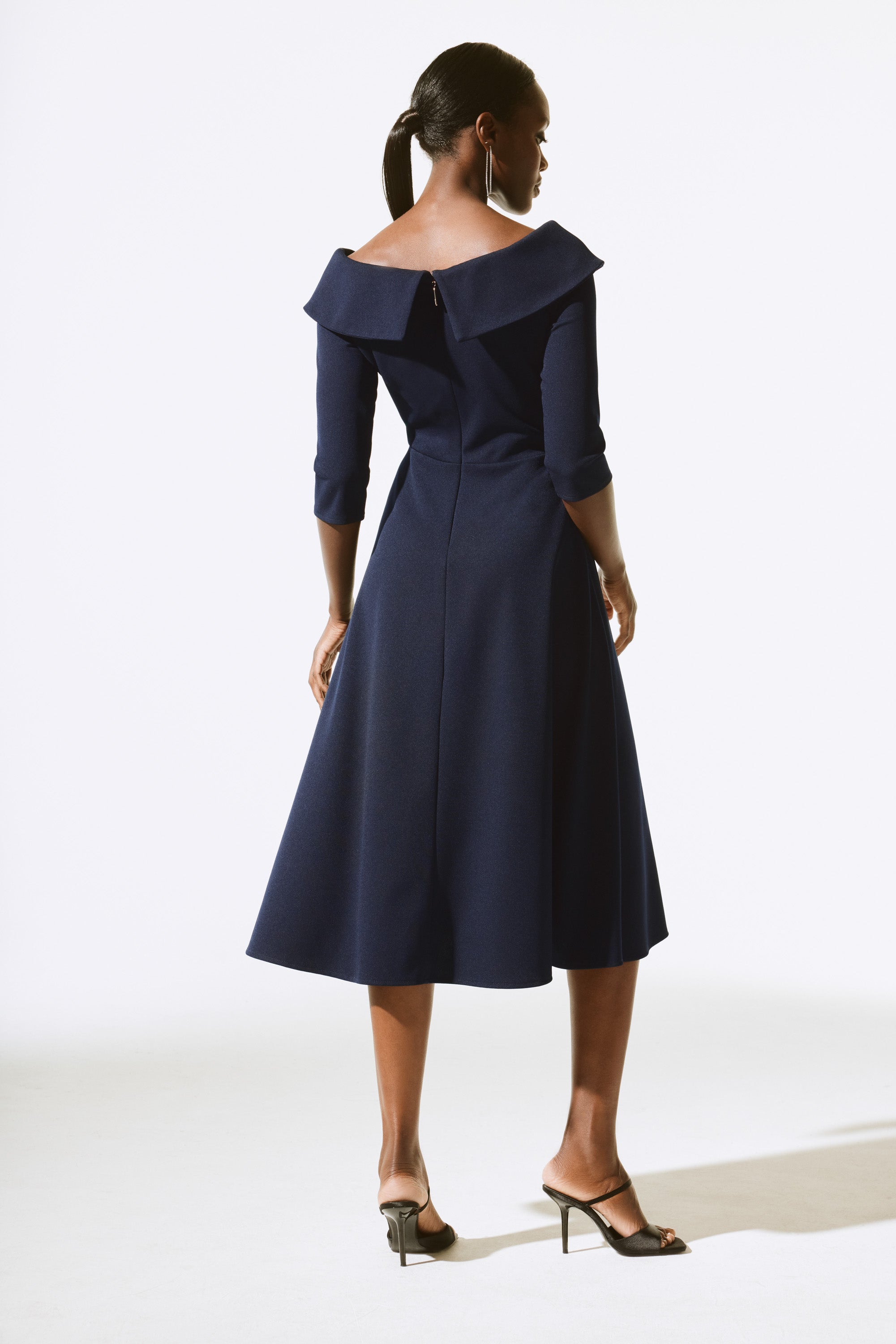 Joseph Ribkoff - Navy Boat Neck Dress
