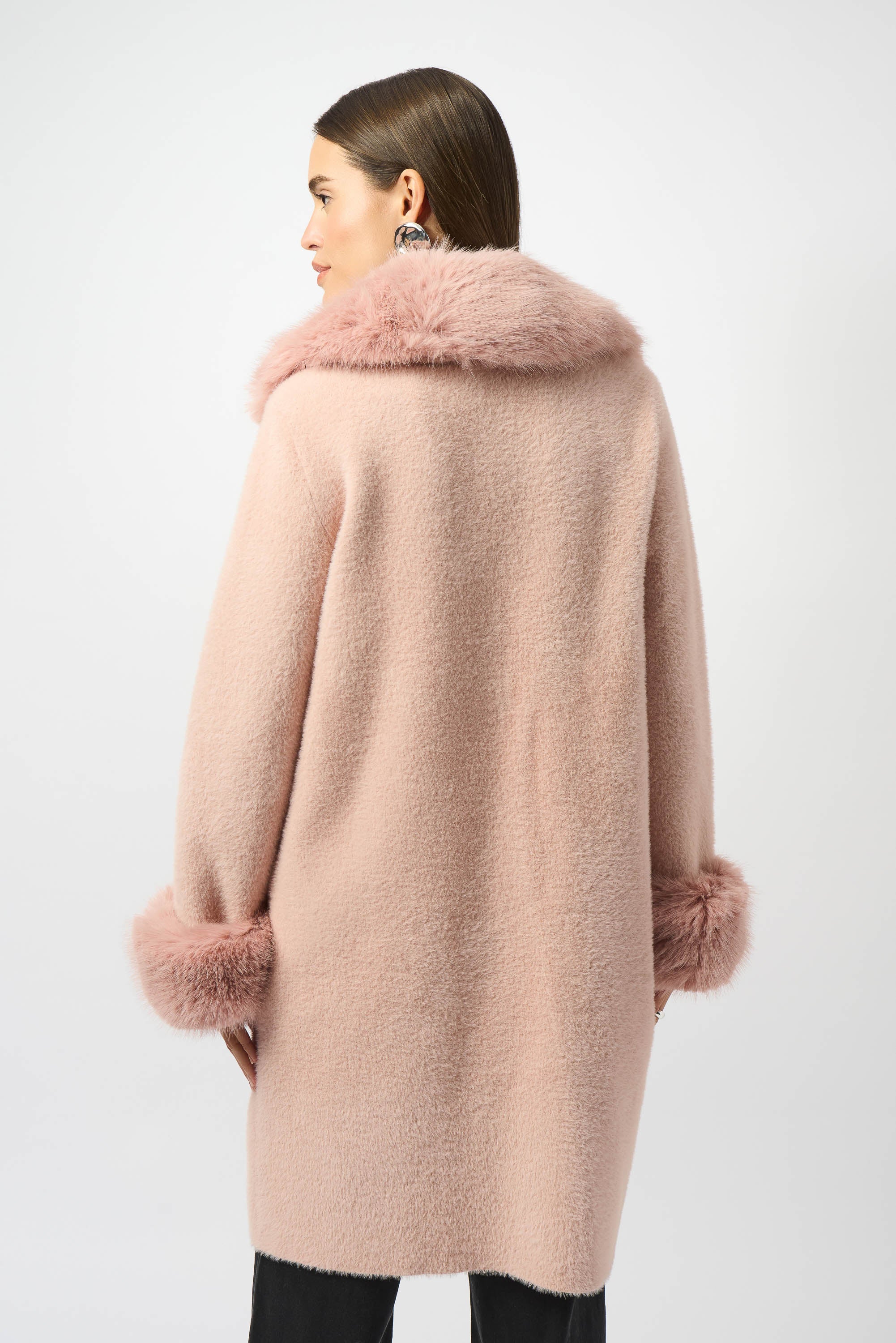 Joseph Ribkoff - Faux Fur Trim Coat