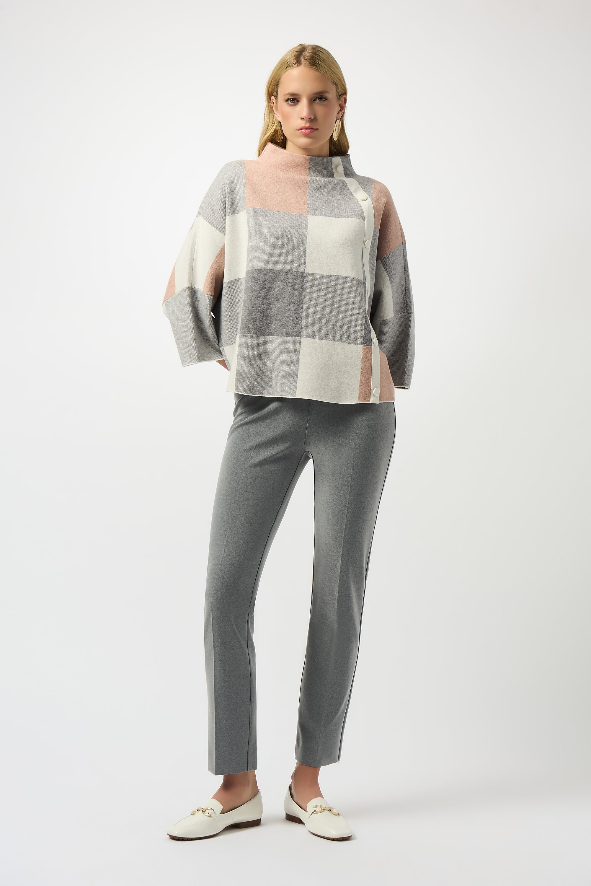 Joseph Ribkoff - Block Pink/Grey Jumper