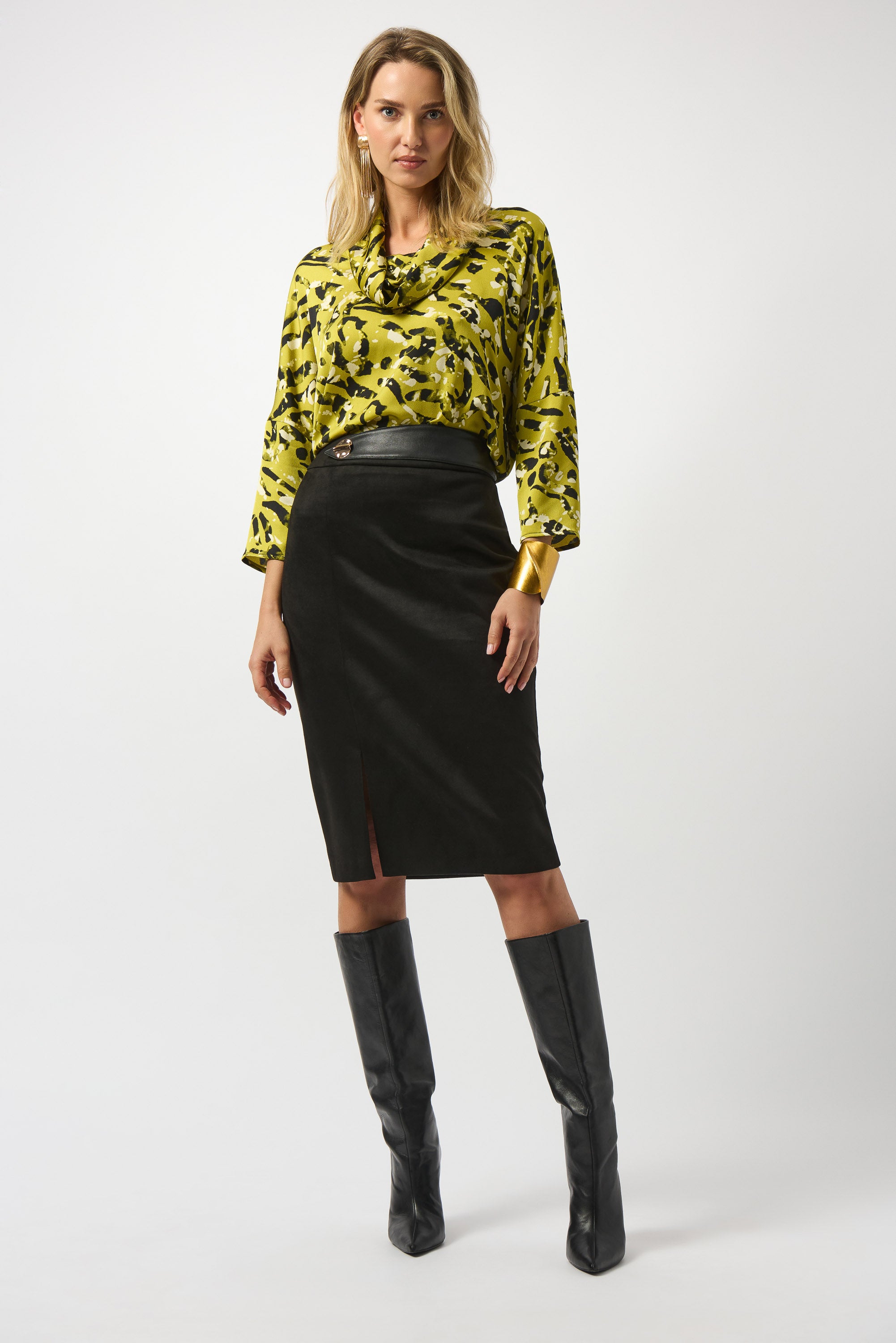 Joseph Ribkoff - Yellow Printed Blouse Top
