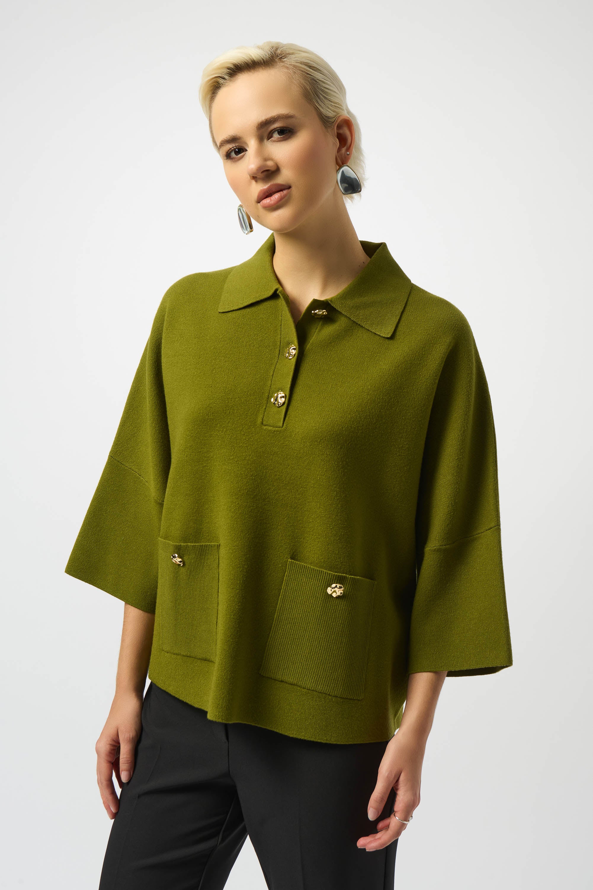 Joseph Ribkoff - Button Detail Jumper