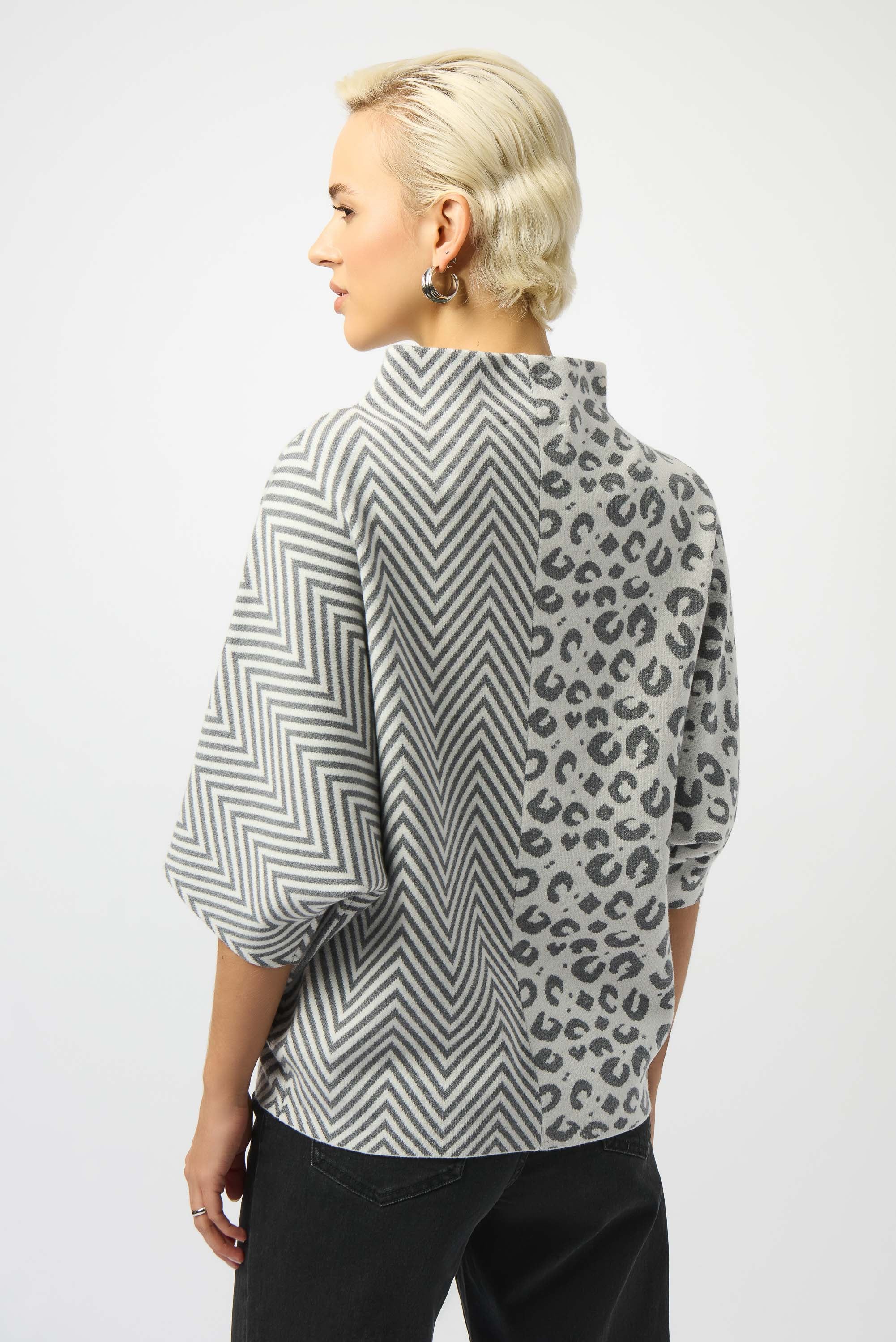 Joseph Ribkoff - Leopard Grey Jumper
