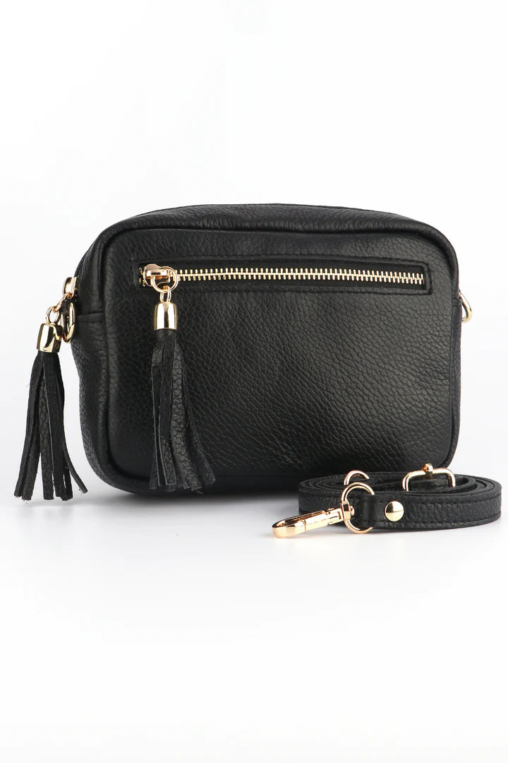 MSH - Leather zip front cross bag
