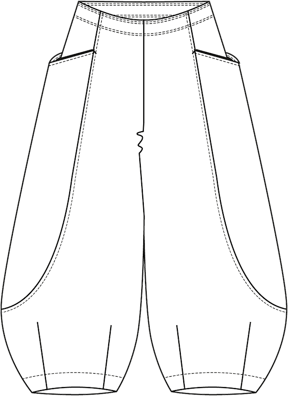 Noen - Wide Leg Black Jearsy Trousers