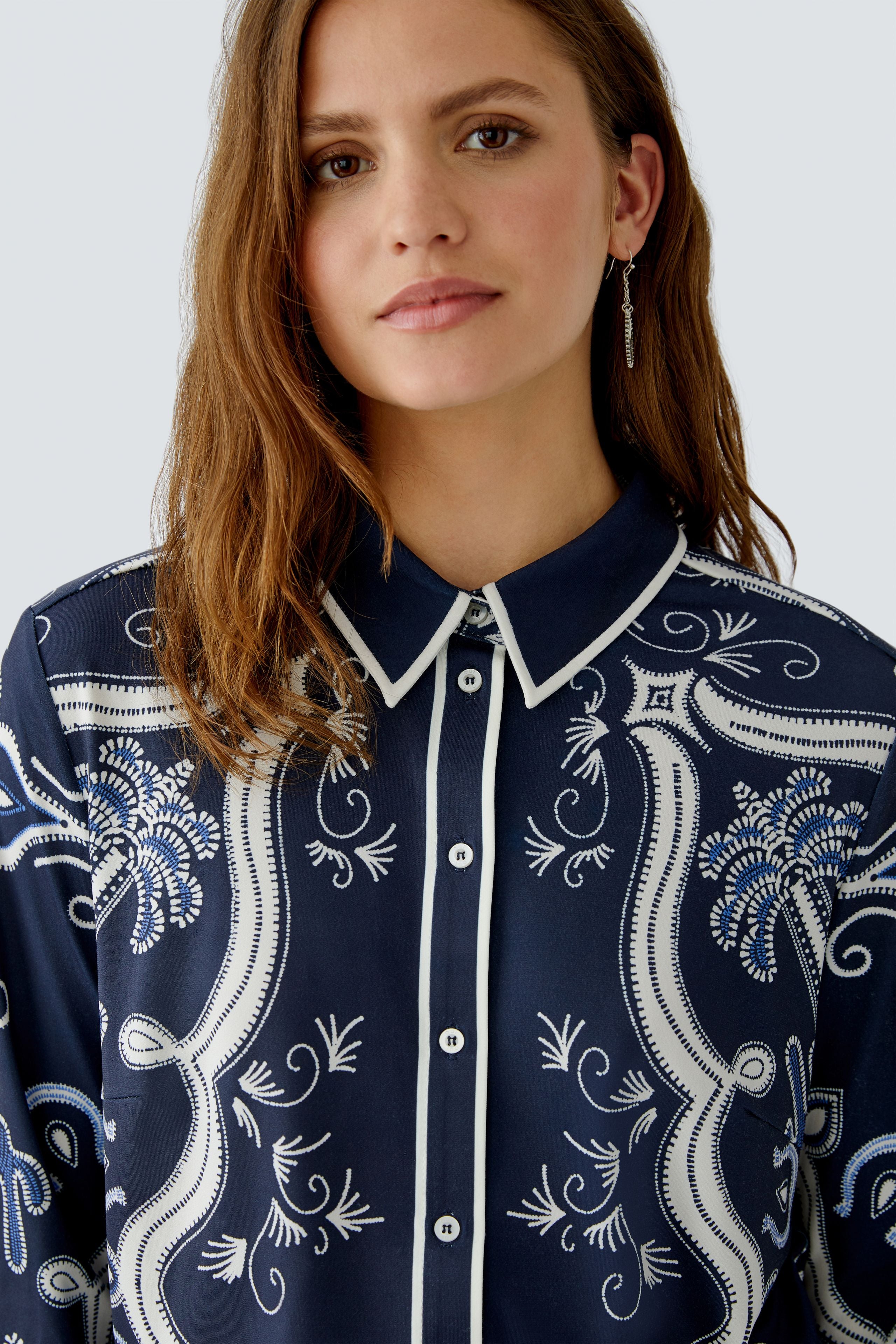Oui - Blue Printed Blouse