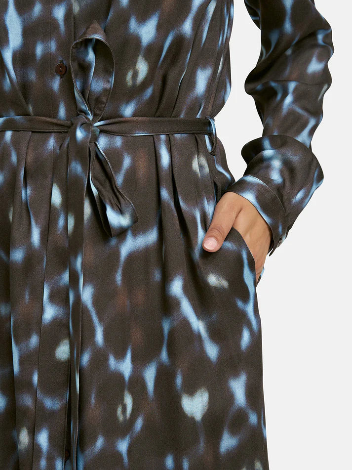 Milano Italy - Mocha Print Shirt Dress