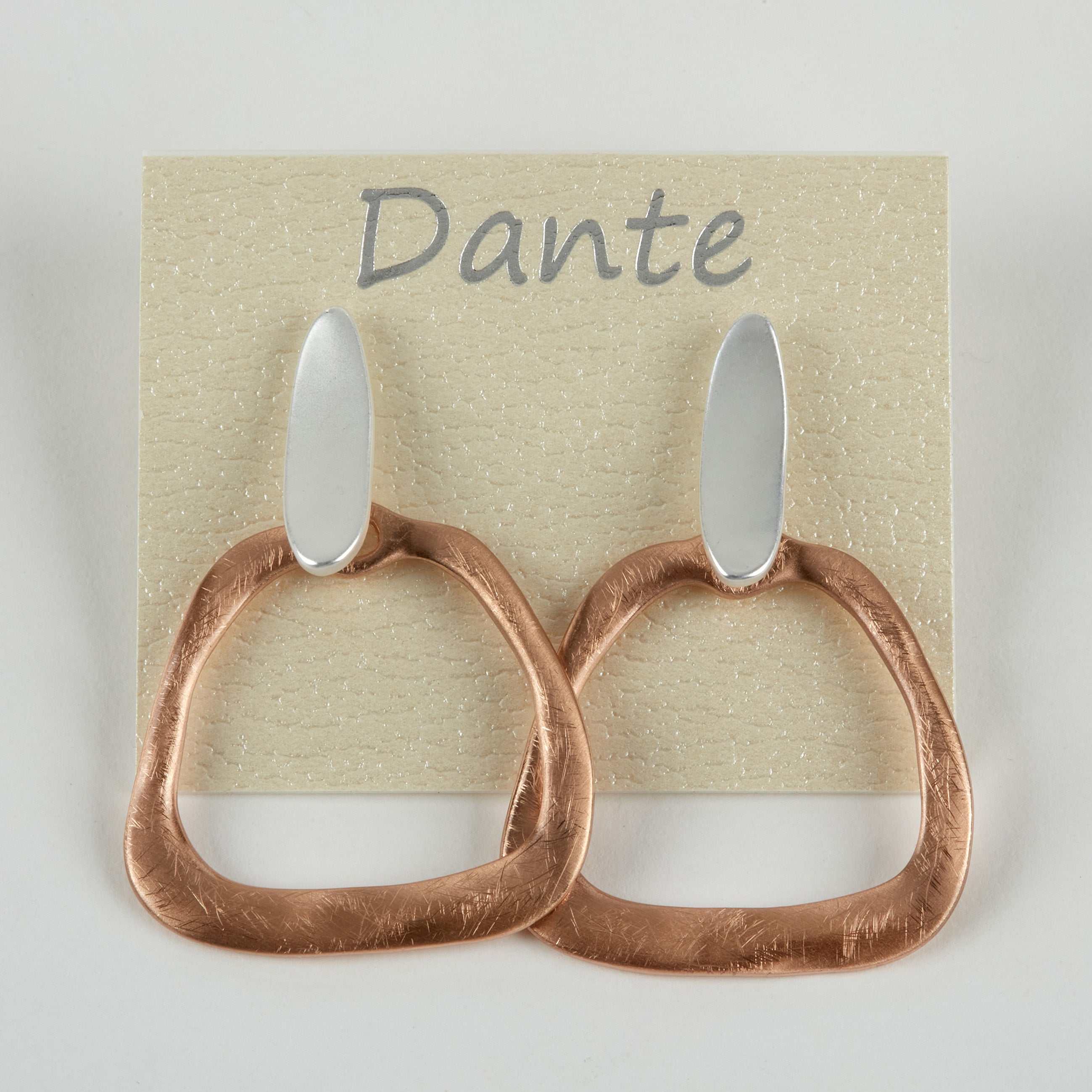 Dante - Hammered Metal Stud Earrings