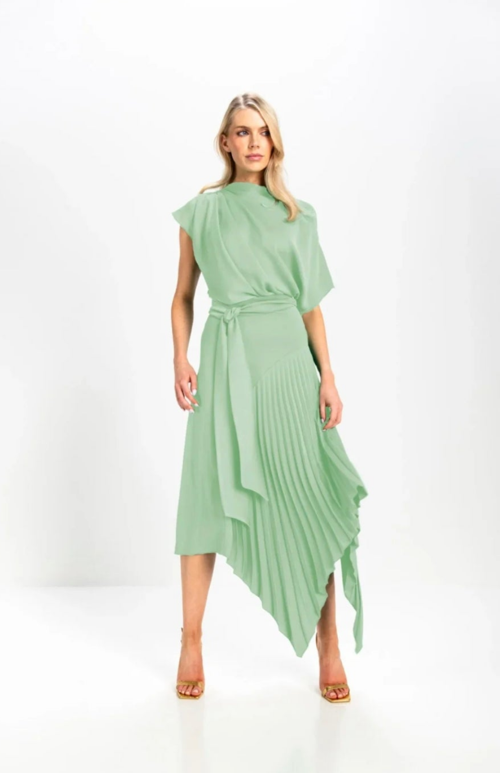 Kevan Jon - Pleat Knee length Dress