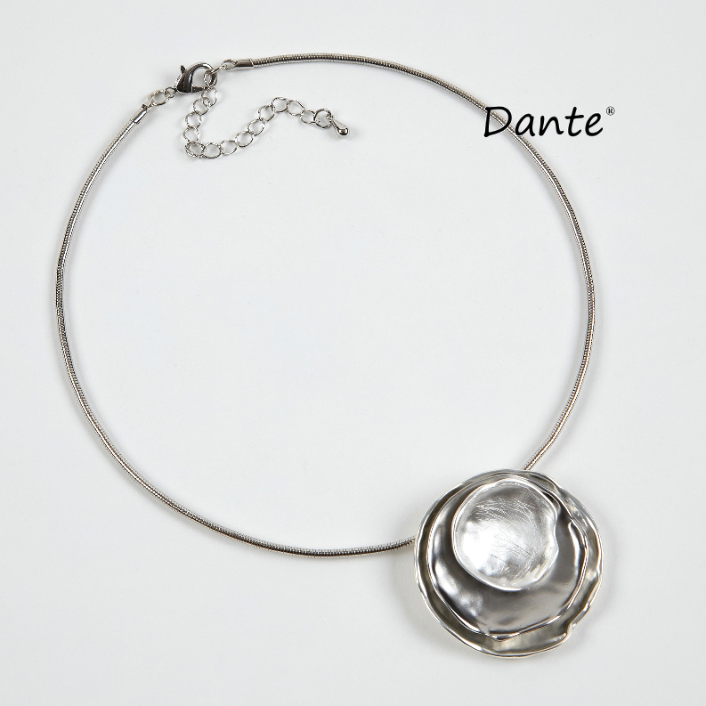 Dante - Silver Disk Necklace