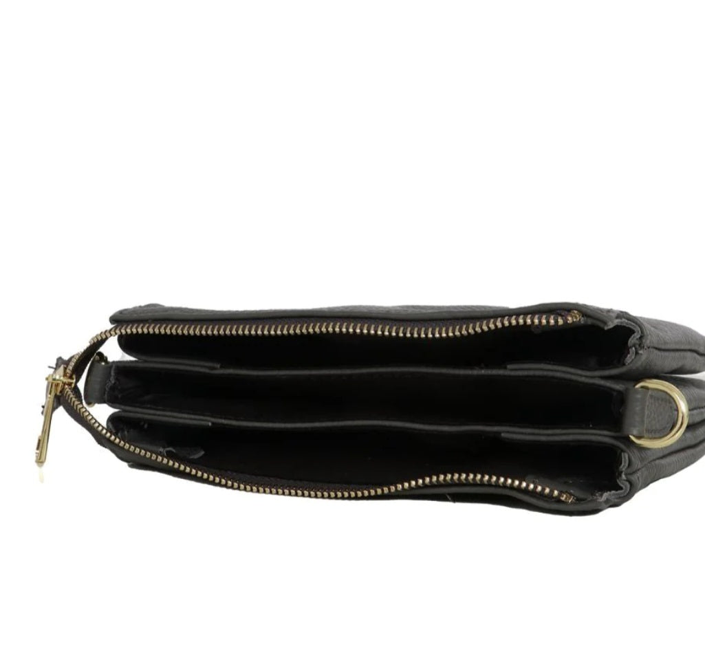 MSH - Triple Section Leather Bag