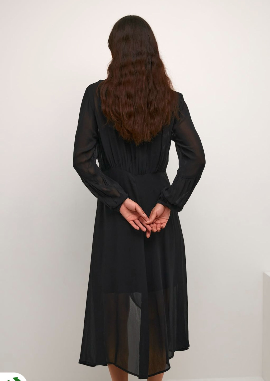 Cream - Black Midi Button Dress