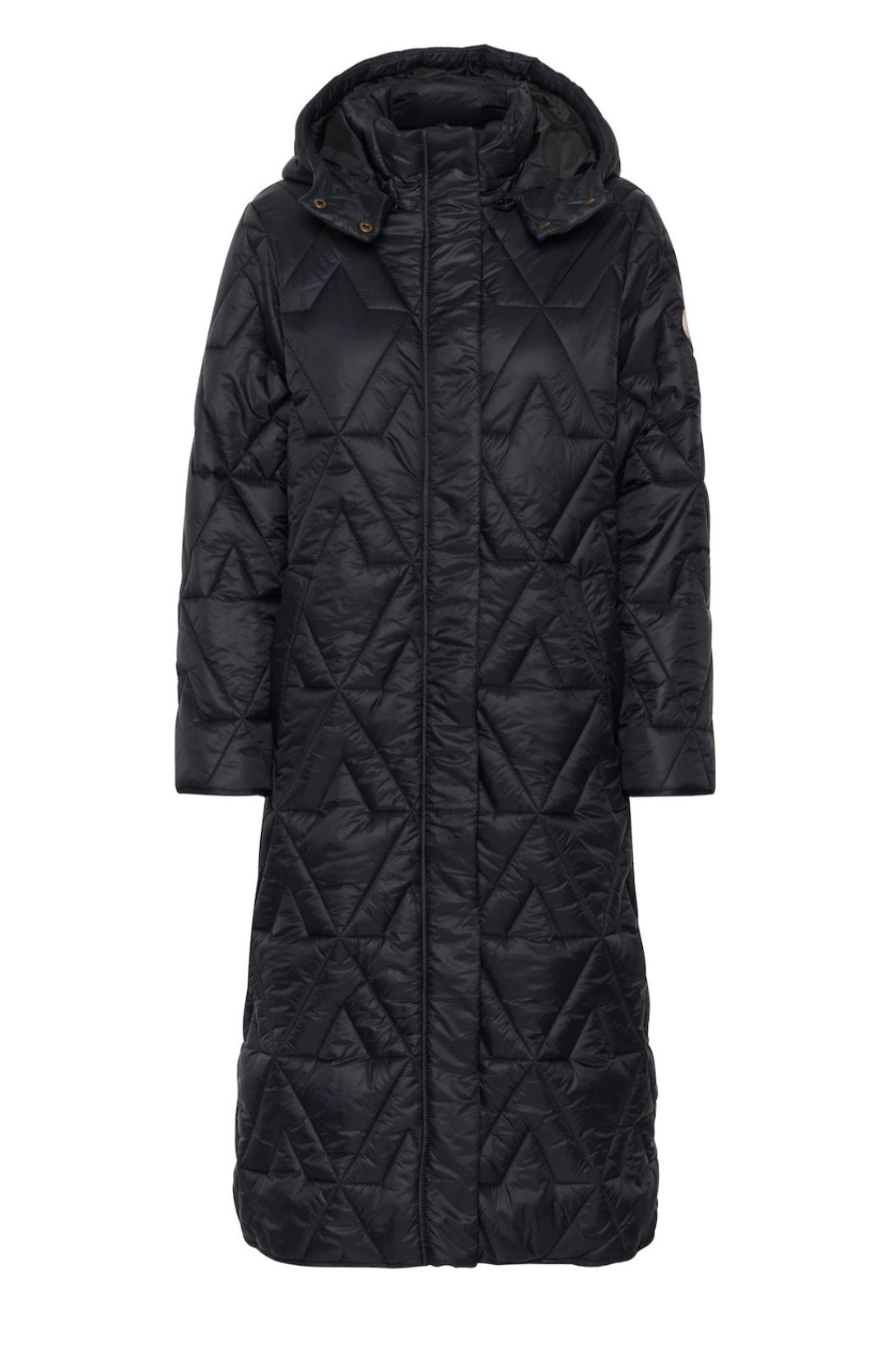 Cream - Long Dark Navy Puffer