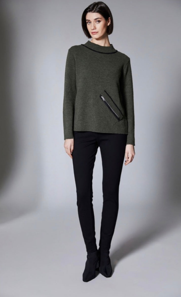 Peruzzi - Zip Front Knit Jumper