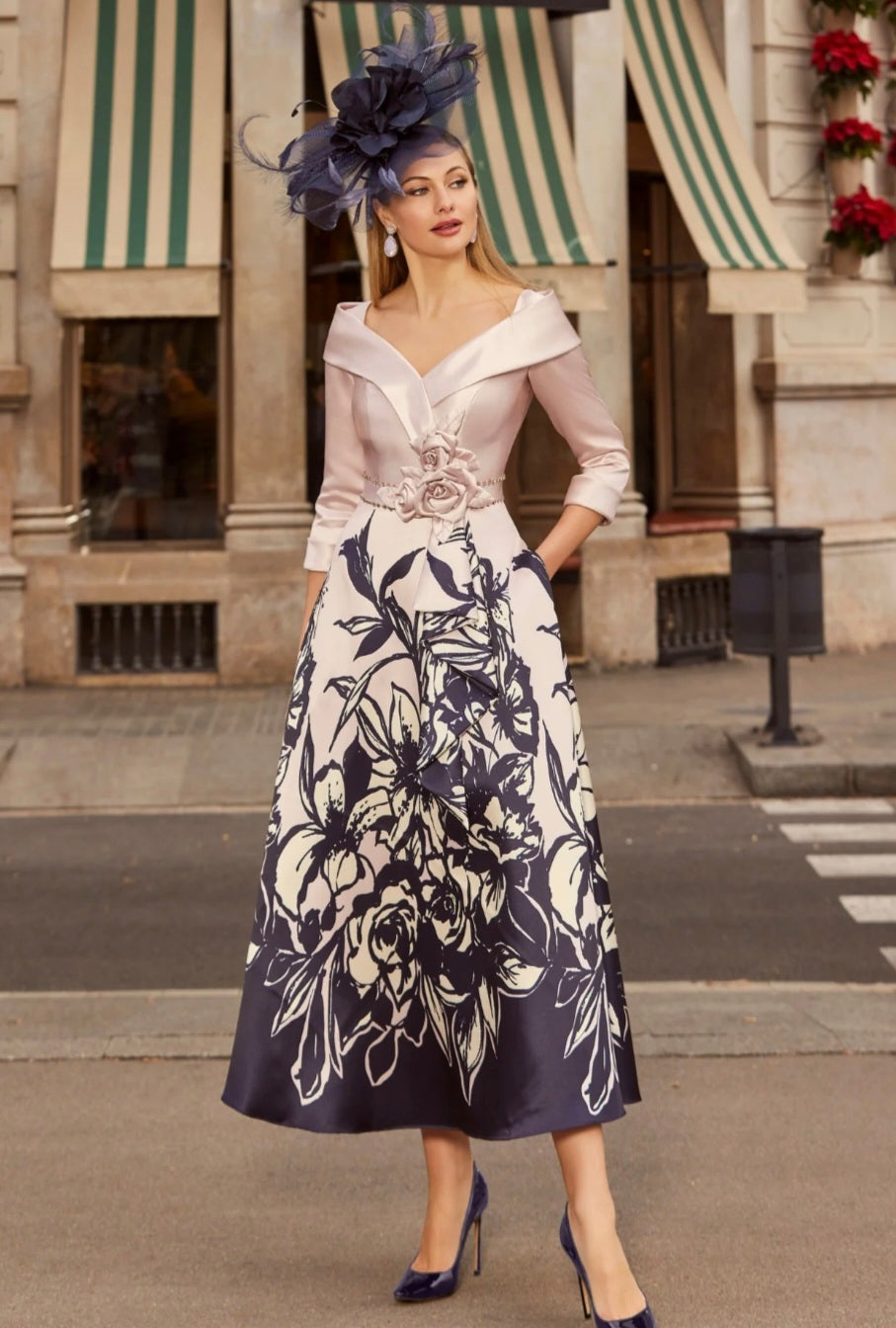 Veni Infantino - Rose/Navy Dress