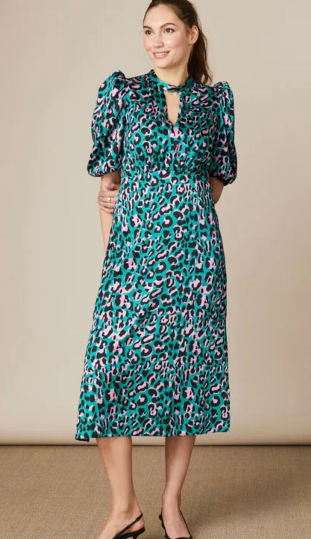 Fee'G - Teal Animal Dress
