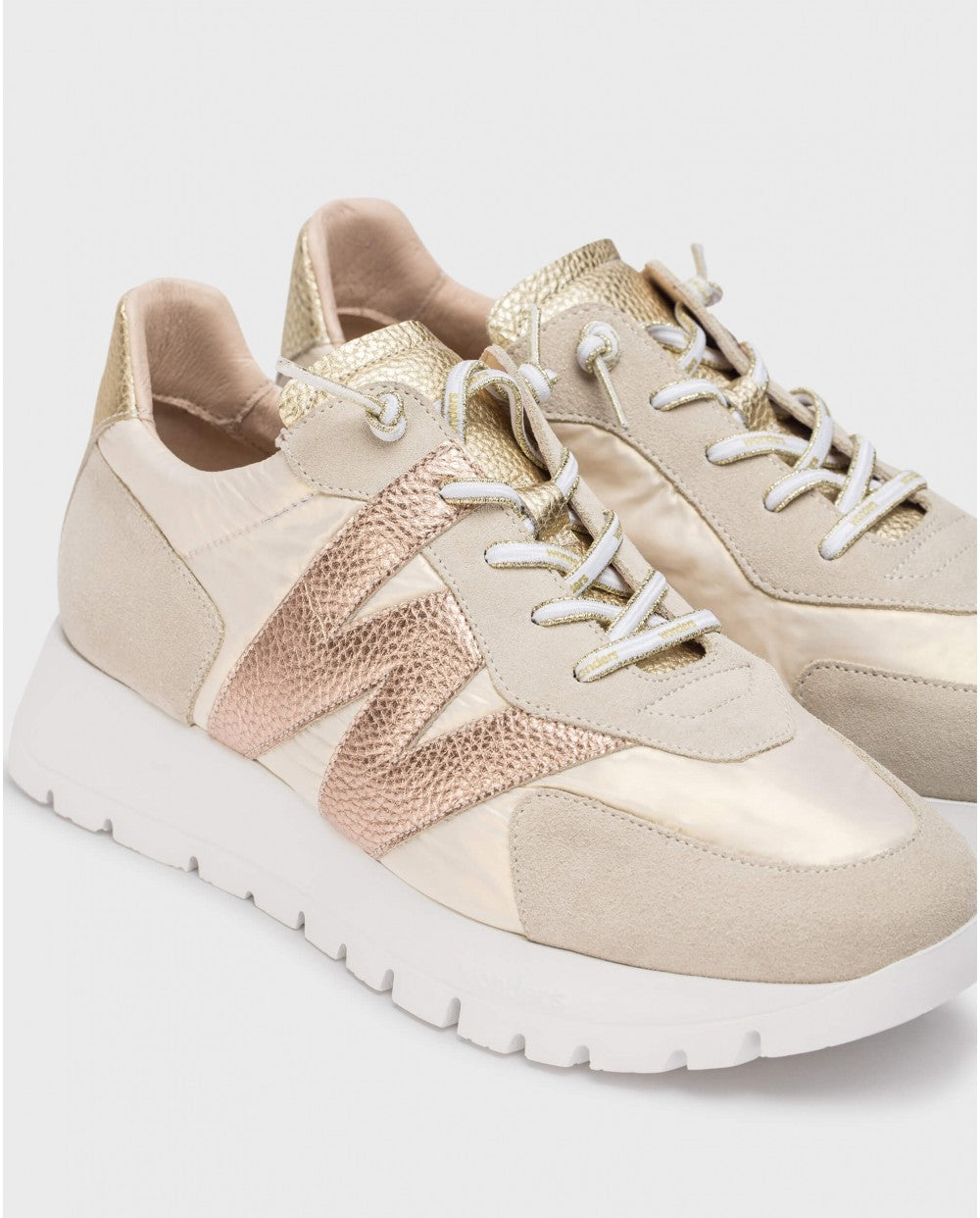 Wonders - Metalic Trainer - Beige