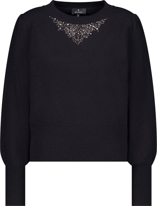 Monari - Embellished Black Jumper