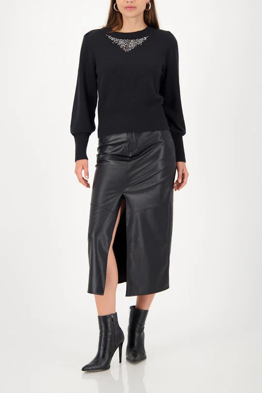 Monari - Embellished Black Jumper