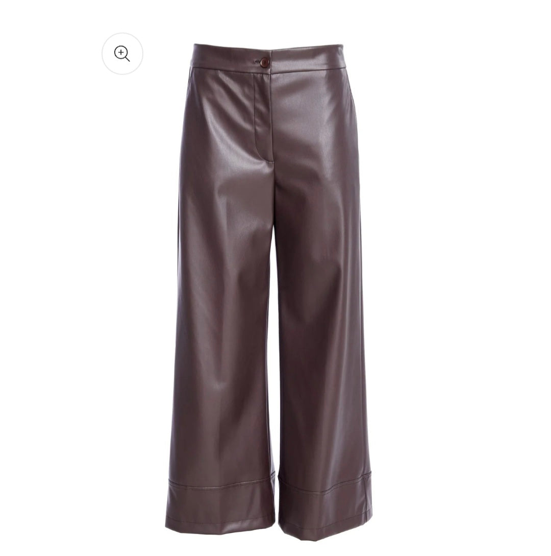 Naya - Faux Leather Trouser