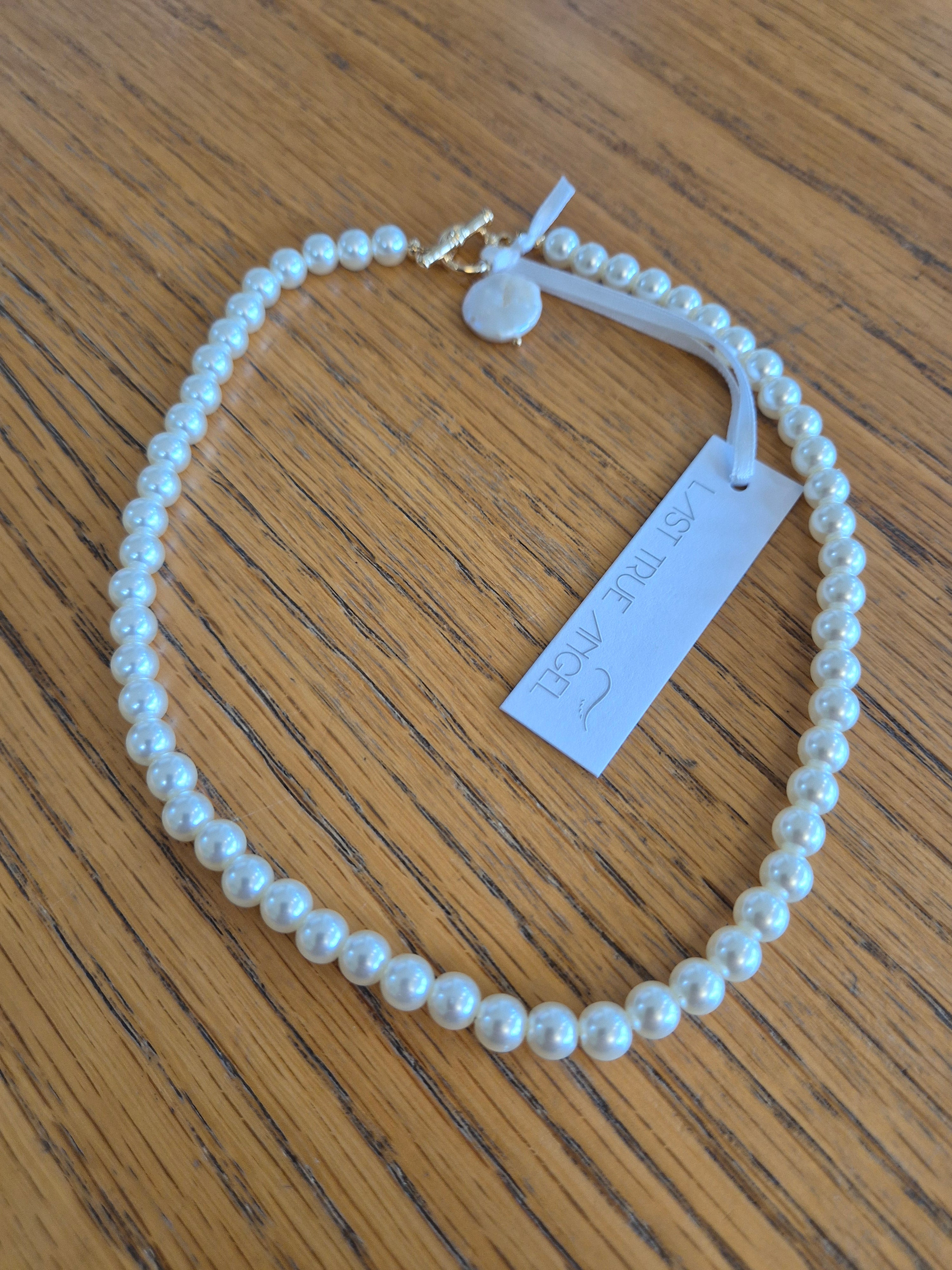 White Leaf - Pearl Choker