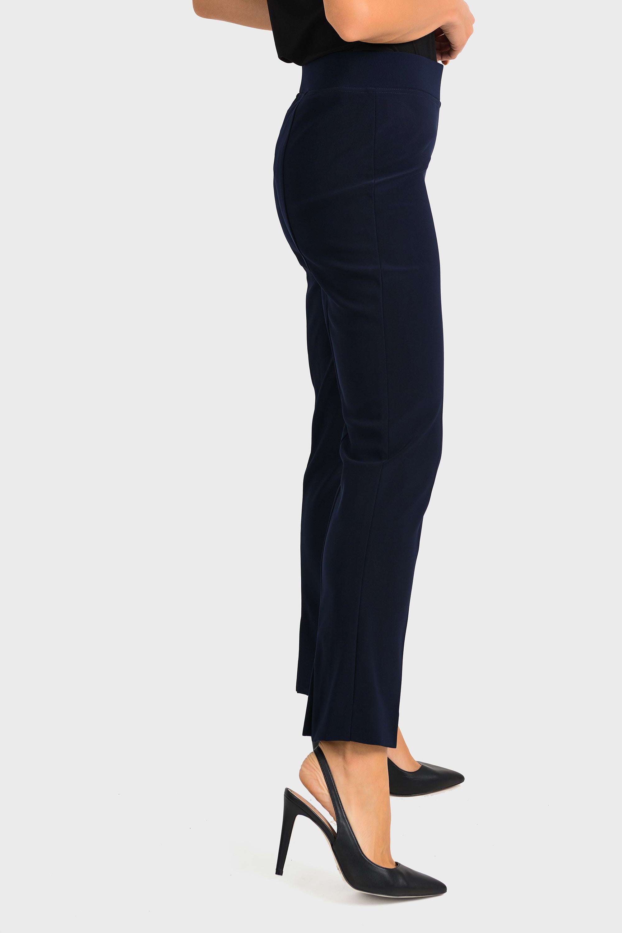 Joseph Ribkoff - Luxury Jersey Navy Pull On Trousers With Back Split