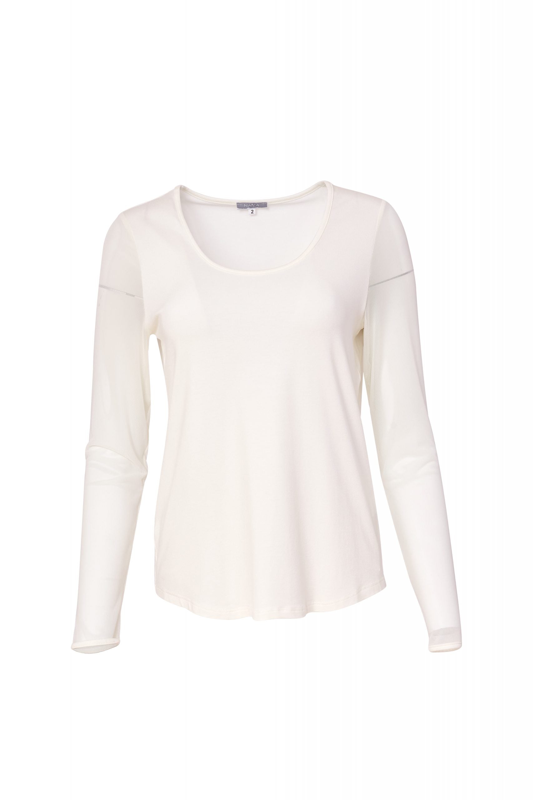 Naya - Cream mesh sleeve Top