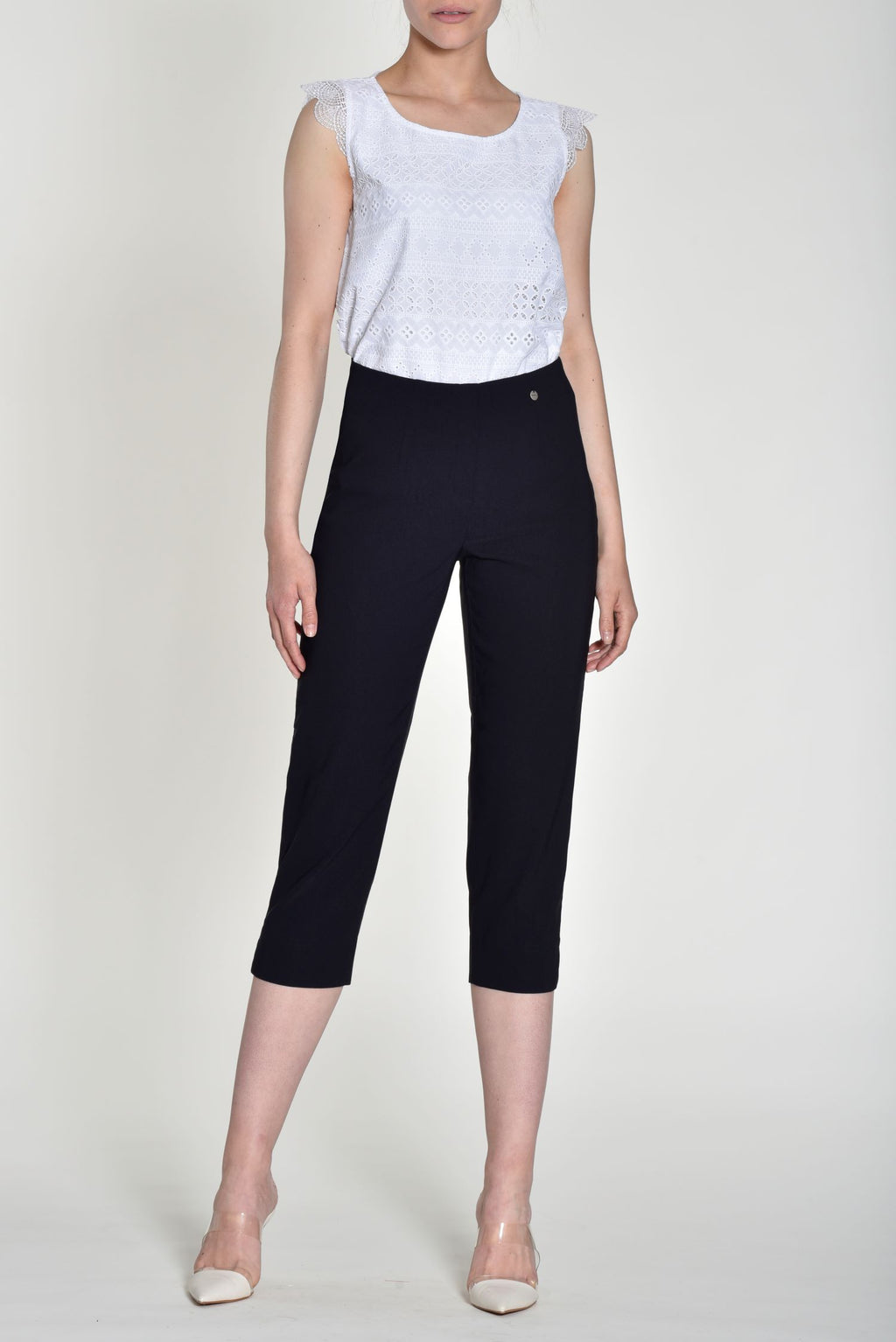 Robell 51576 MARIE Pull on Super Stretchy Cropped Trouser
