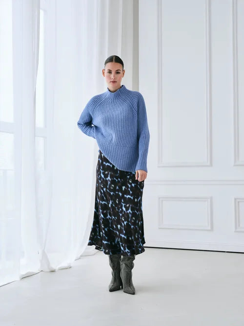 Milano Italy - Mocca Print Skirt