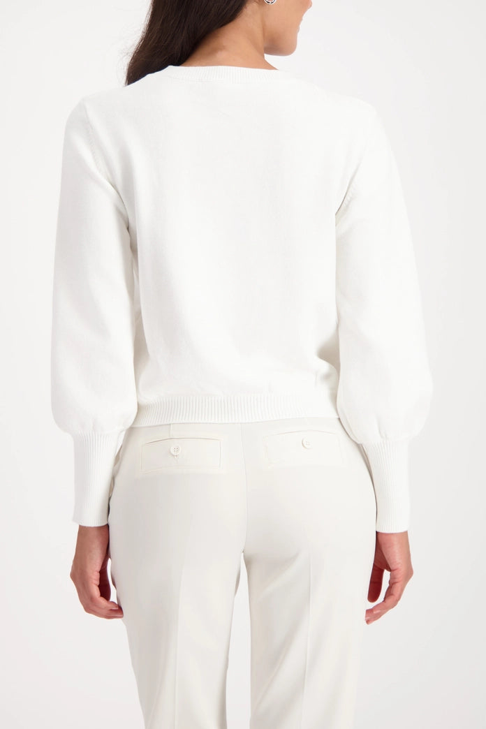 Monari - Off White Embelished Jumper