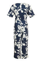 Load image into Gallery viewer, Molly Jo - Navy/Cream Flower Jumpsuit
