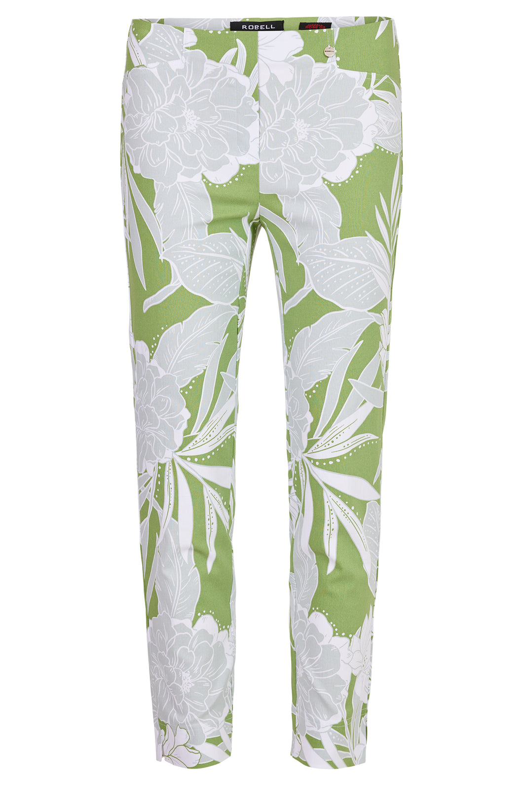 Robell - 'Rose' Leaf Print Trouser