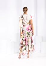 Load image into Gallery viewer, Kavan Jon - Floral Satin Drape Dress

