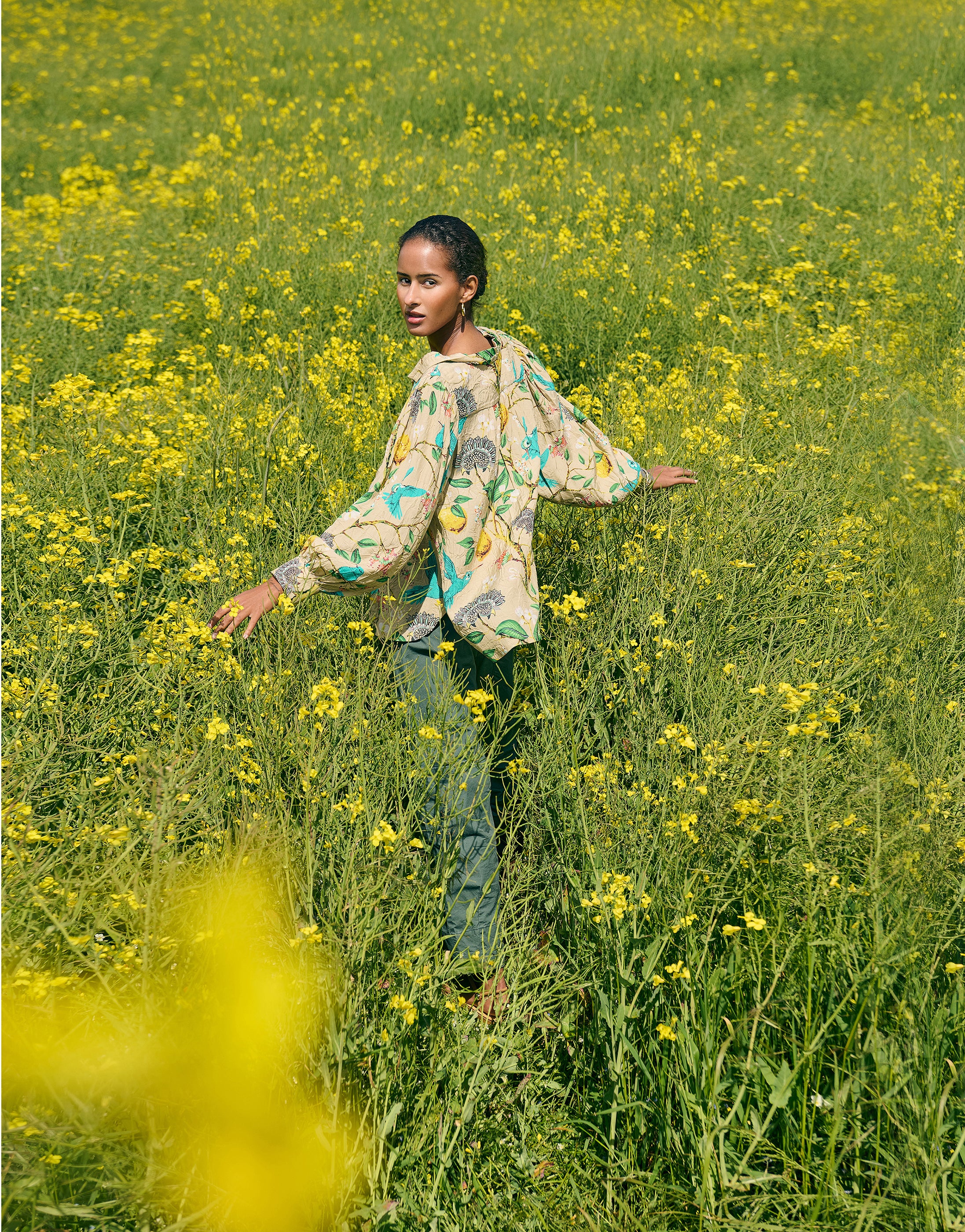 Noen Hummingbird Printed Blouse 84004