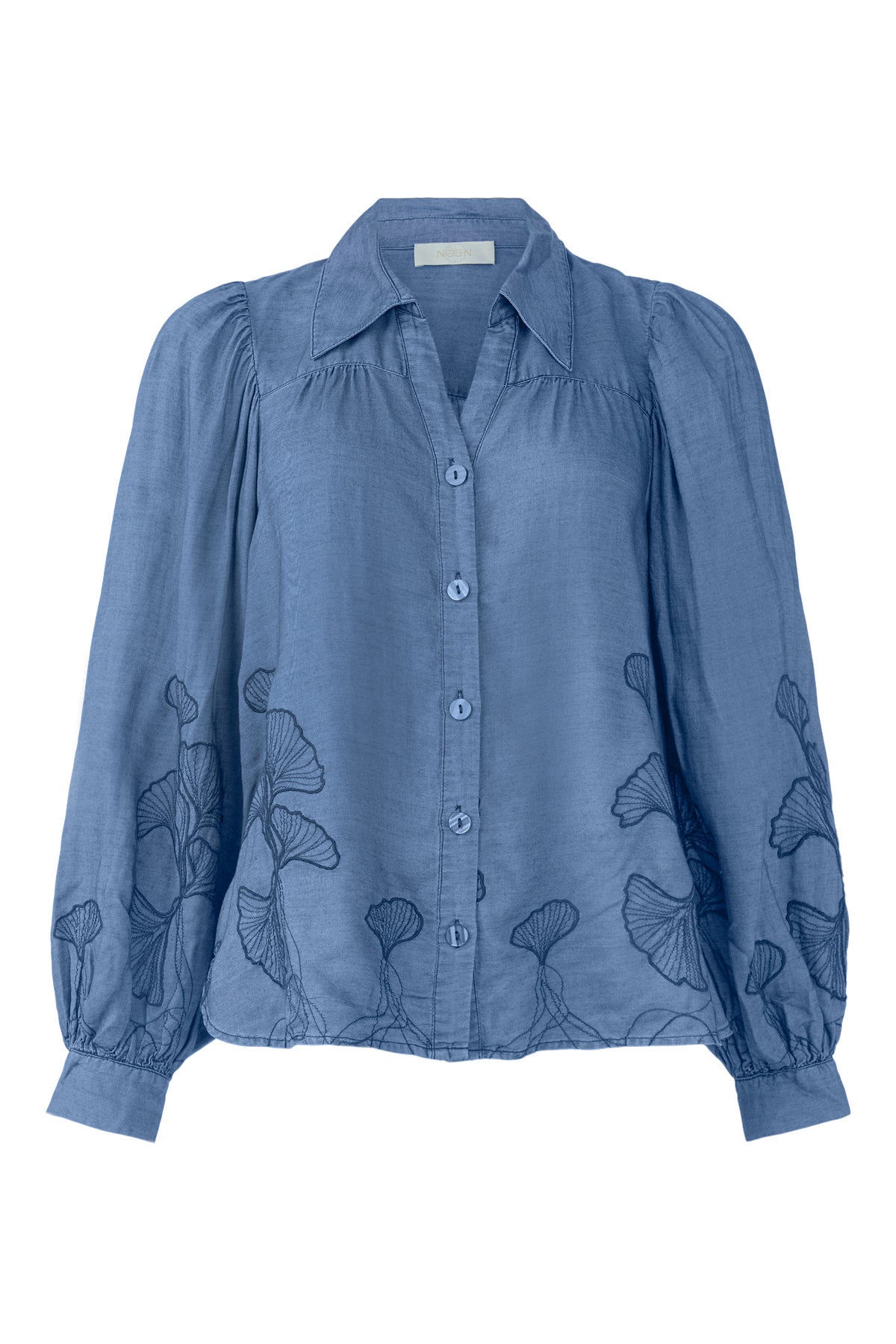 Noen 86274 Blue Embroidery Shirt