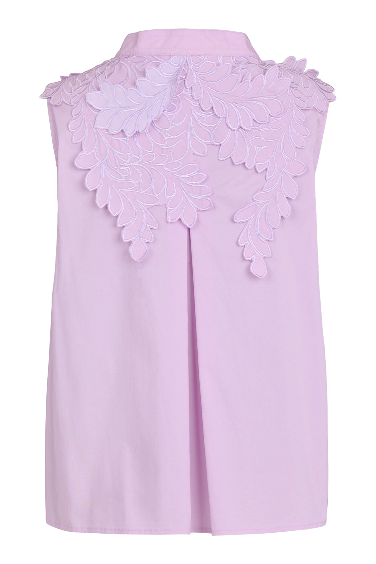 Noen White Embroidered Shoulder Sleeveless Top 86304