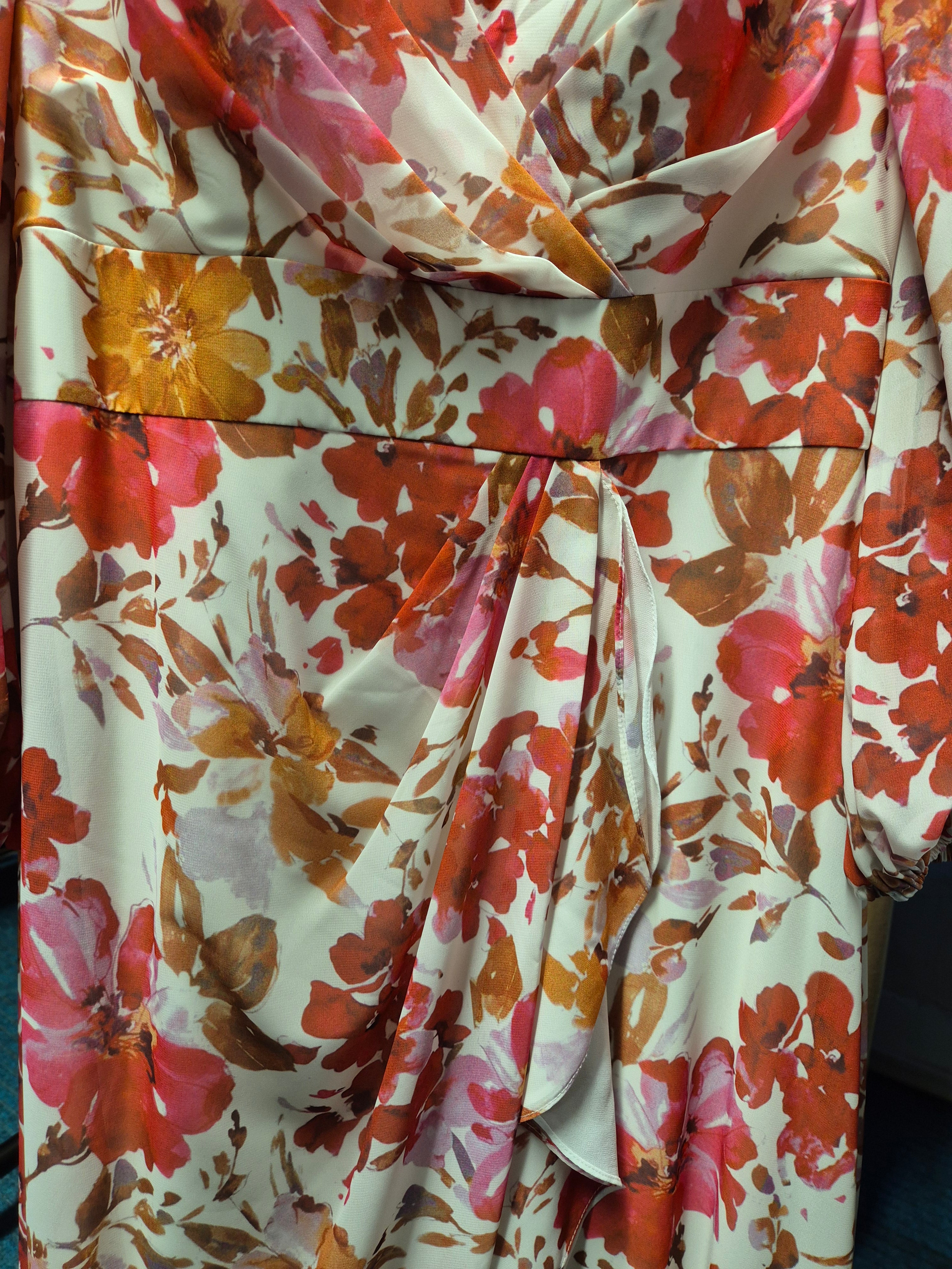 Couture Club 9GE1 Crimson/Orange Print Dress