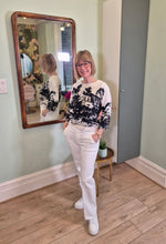 Load image into Gallery viewer, Monari - Dark Navy Printed Jumper
