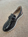 Caprice - Black & Animal Loafer