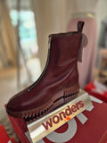 Wonders - Burgundy Zip Front Boot