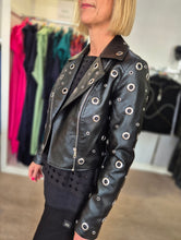 Load image into Gallery viewer, Frank Lyman - Faux Leather Eyelet Jacket
