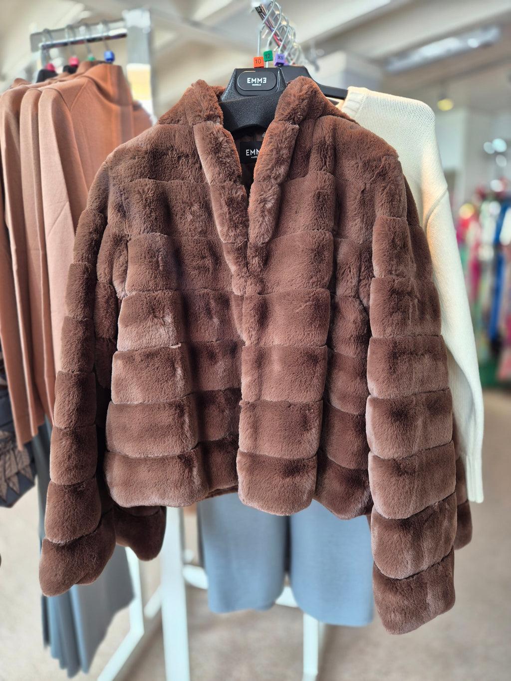 Emme - Faux Fur Luxury Cream & Brown Jacket
