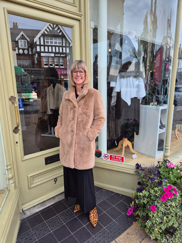 Barbara Lebek - Camel Faux Fur Jacket