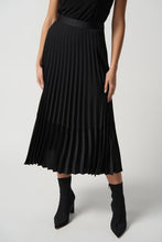 Load image into Gallery viewer, Joseph Ribkoff - Georgette and Satin Pleated A-Line Skirt
