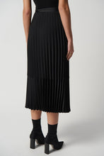 Load image into Gallery viewer, Joseph Ribkoff - Georgette and Satin Pleated A-Line Skirt
