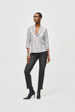 Load image into Gallery viewer, Joseph Ribkoff - Silver cowl Neck Blouse
