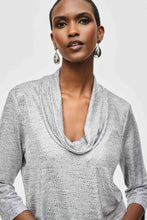 Load image into Gallery viewer, Joseph Ribkoff - Silver cowl Neck Blouse
