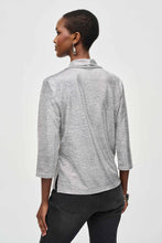 Load image into Gallery viewer, Joseph Ribkoff - Silver cowl Neck Blouse
